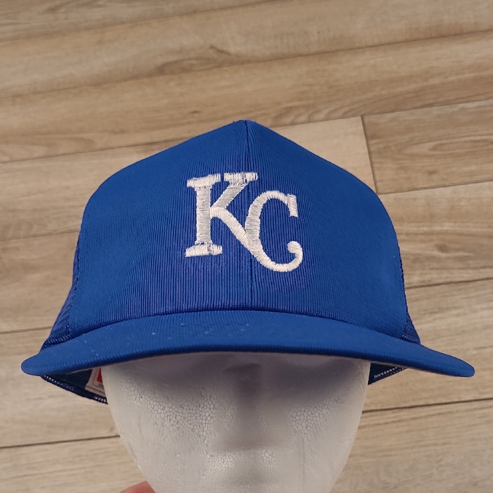 KANSAS CITY ROYALS MLB Team Annco Blue‎ Snapback Cap Hat Vtg RARE